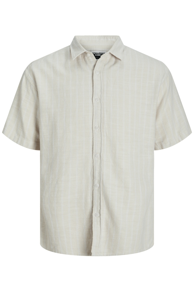 JCOJOSHUA STRUCTURE SHIRT SS 12256023 MOONMEAM/STRIPES